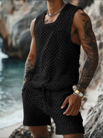 Xavier -  El Set de Tank Top y Shorts Hollow Out