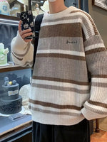 Biel - El Suéter de Punto a Rayas Oversized con Bordado