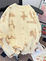 Zian - El Suéter de Punto Oversized con Dobladillo Desgastado