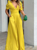 Elena - Mono con Manga Abullonada y Espalda Descubierta