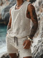 Xavier -  El Set de Tank Top y Shorts Hollow Out