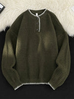 Darío - El Suéter de Punto Acanalado con Botones