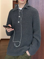 Wilson - El Suéter de Manga Larga con Detalle de Botones