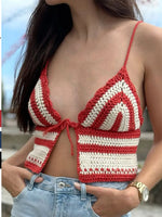 Nerea - Top De Punto Con Nudo Frontal