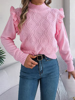 Inés - Suéter Trenzado con Volantes