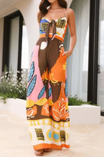 Celia -Mono con Escote Corazón y Cintura Fruncida