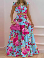 Iris - Set Camisa y Falda Con Volantes